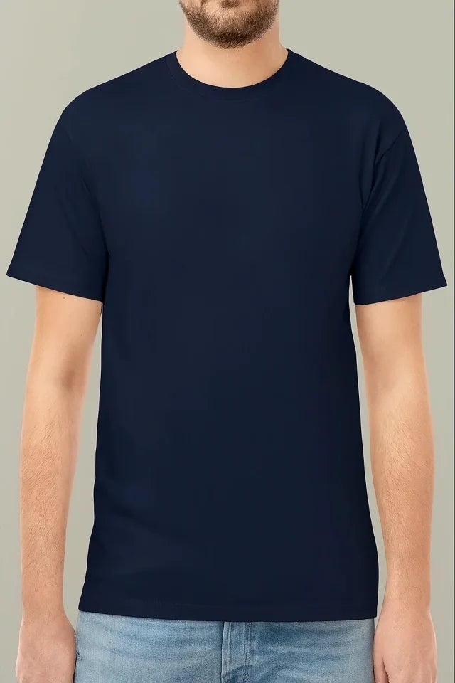 Arka Oversize T-shirt 24/1 Düz - Lacivert