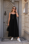 Women's Strappy V-Neck Asymmetrical Detail Aerobin Dress