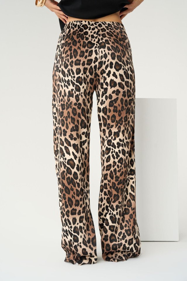 Lastikli Pantolon - Leopar