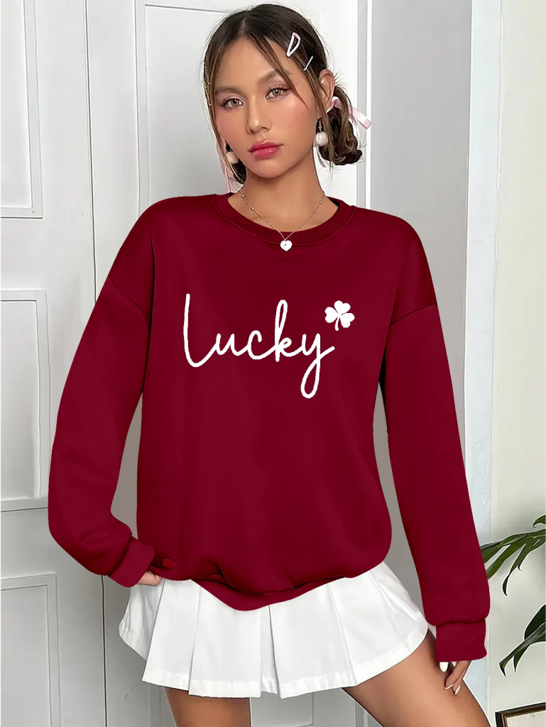 Women's Long-Sleeved Crew Neck Viscose Two-Yarn Blouse