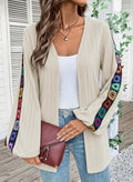 Women's Long Sleeve Open Front Brushed Ribbed Cardigan