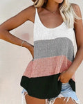 Women's Strappy Round Neck Slouchy Knit Blouse