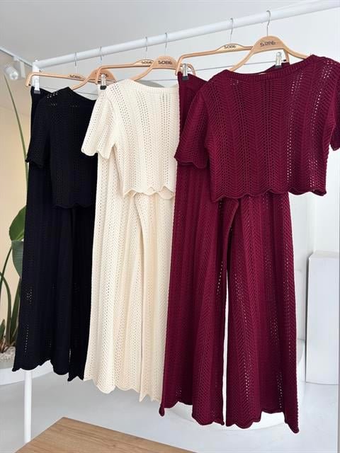 Triko Bluz Pantolon İkili Takım 10084-025