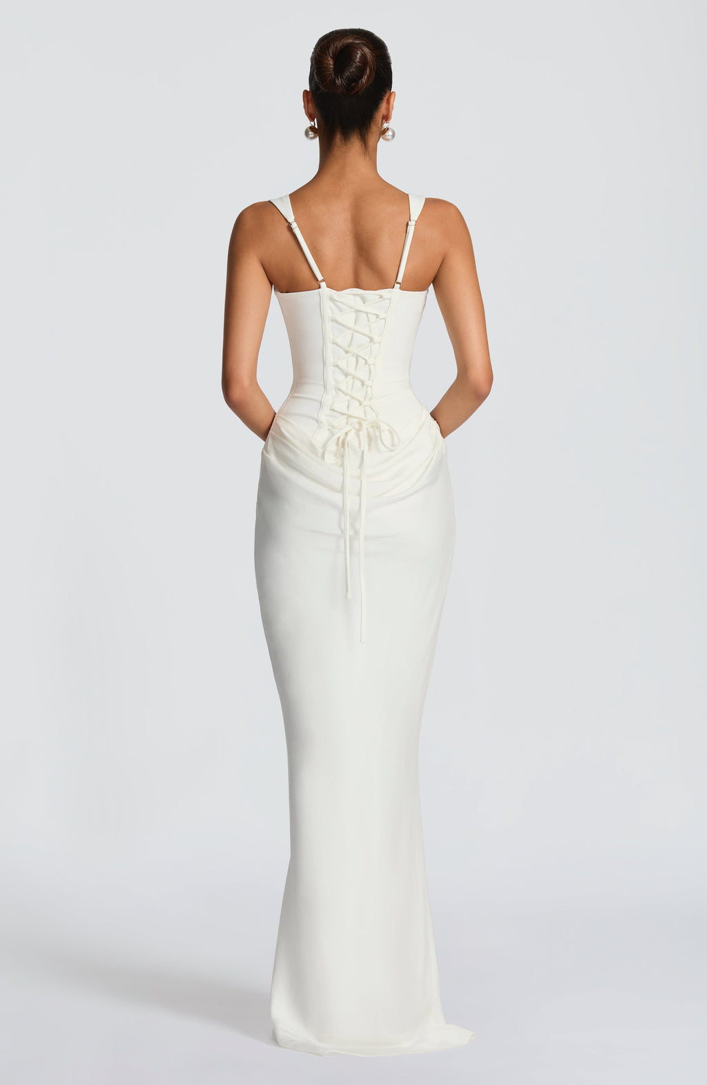 Women's Trendy Aura Satin Pleated Skirt Detail Woven Crepe Maxi Dress
