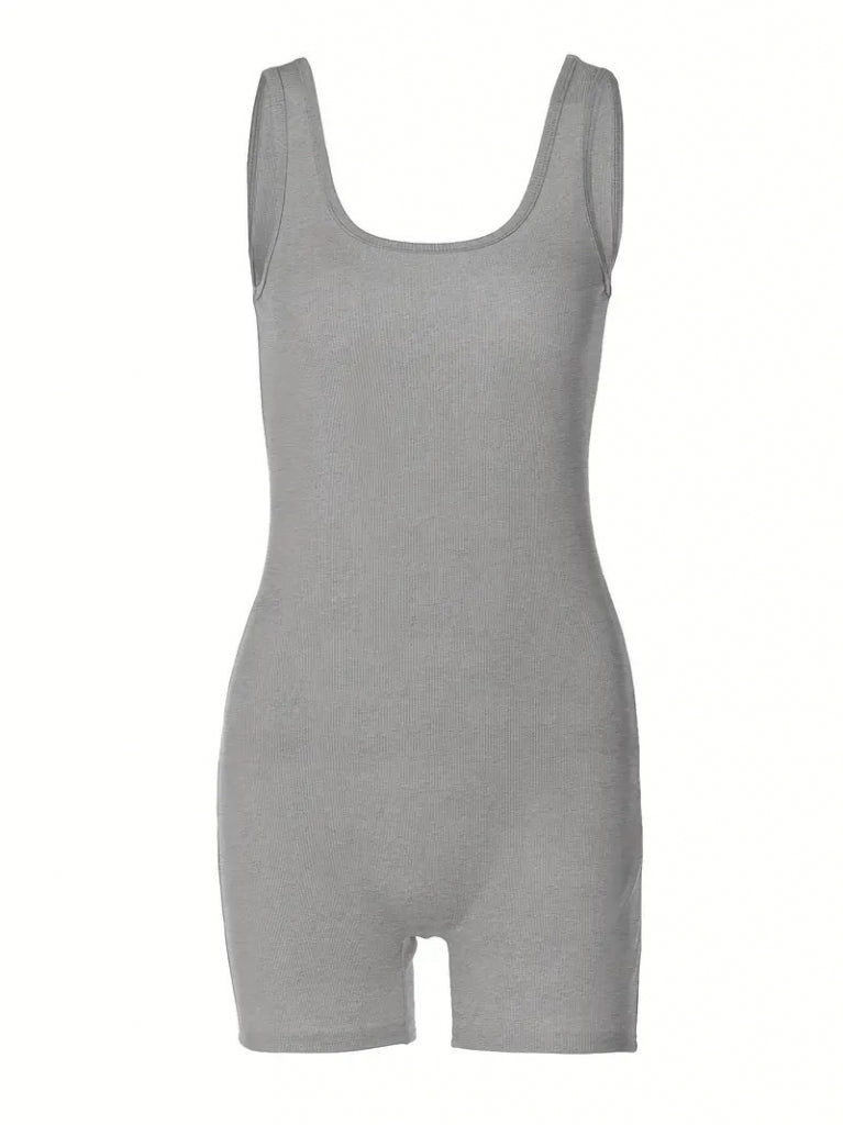 Kadın Kalın Askılı Bodycon Tulum