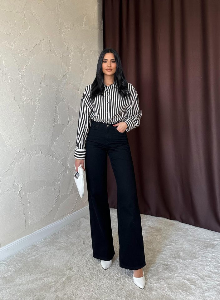 Siyah Comfy Jeans Pantolon