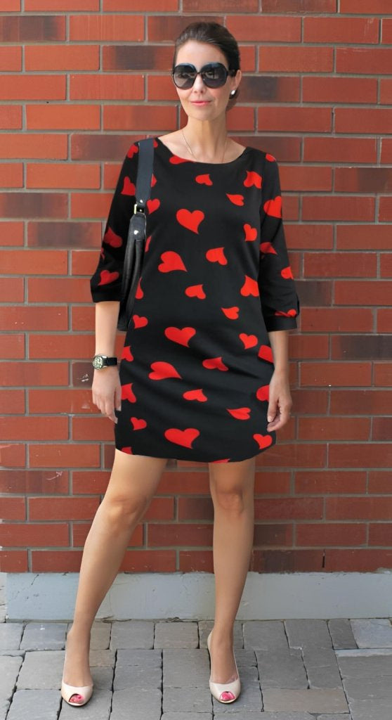 Women's Long Sleeve Crew Neck Scuba Mini Dress