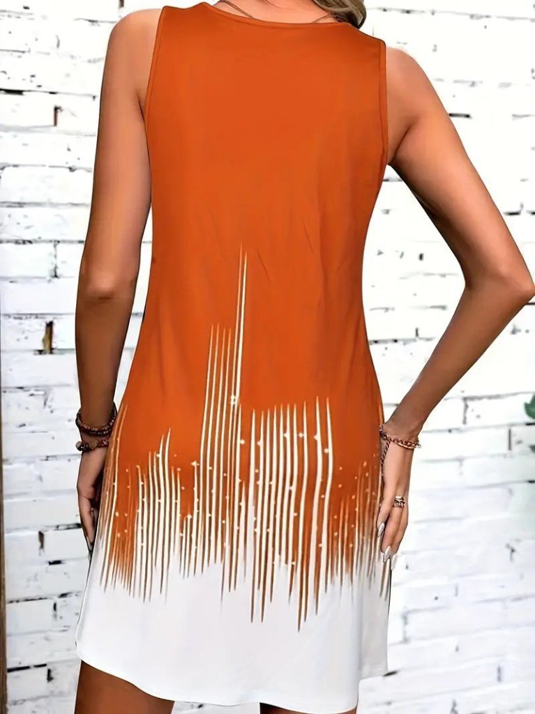 Women's Sleeveless Round Neck Jersey Dress